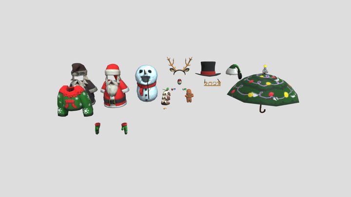 Gorilla Tag Christmas 2022 Cosmetics 3D Model