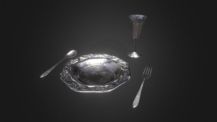 Medieval Dishes 3D Model