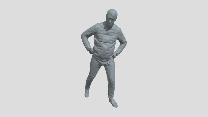 Lowpoly Male Standing – Modèle 3D gratuit STL