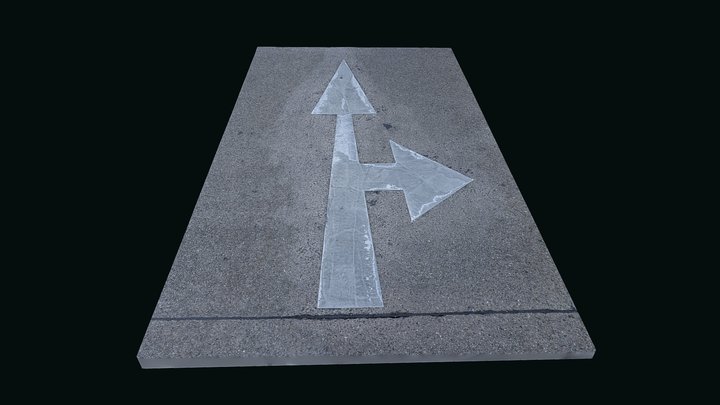 Street markings in Vienna."The Arrow" 3D Model