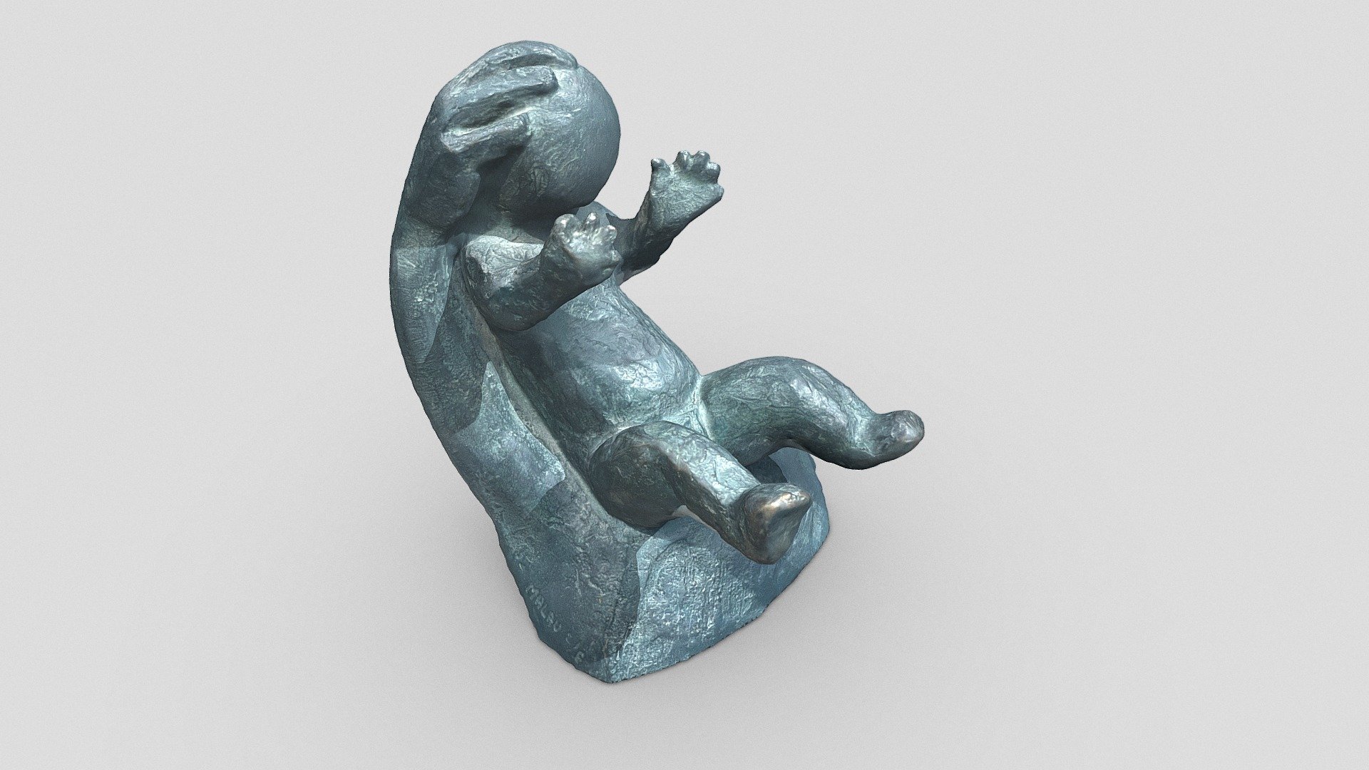 Hand + Baby sculpture — Sketchfab embed 3D viewer