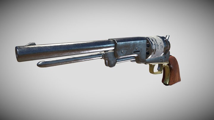 Colt Walker Pistol 3D Model