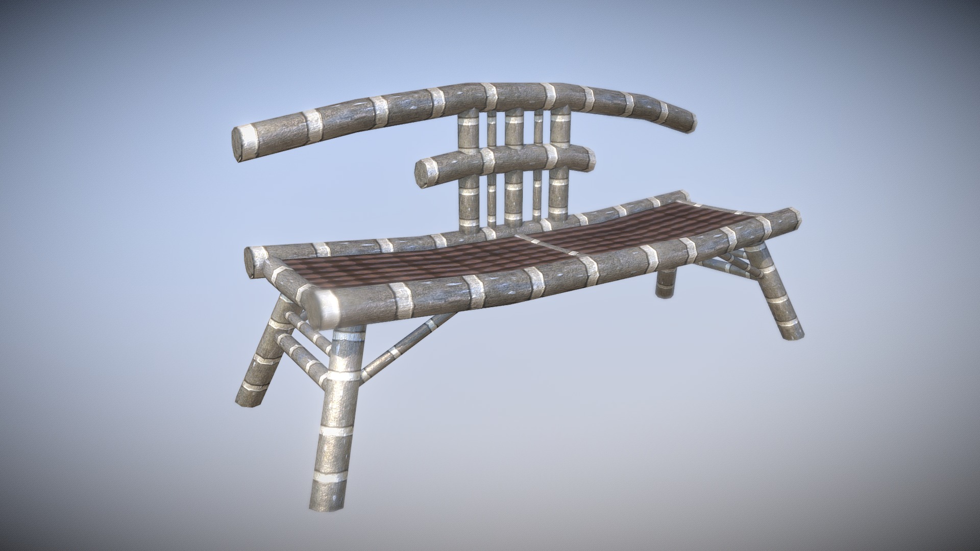 3D model Small Island – Bench - This is a 3D model of the Small Island - Bench. The 3D model is about a metal gun with a scope.
