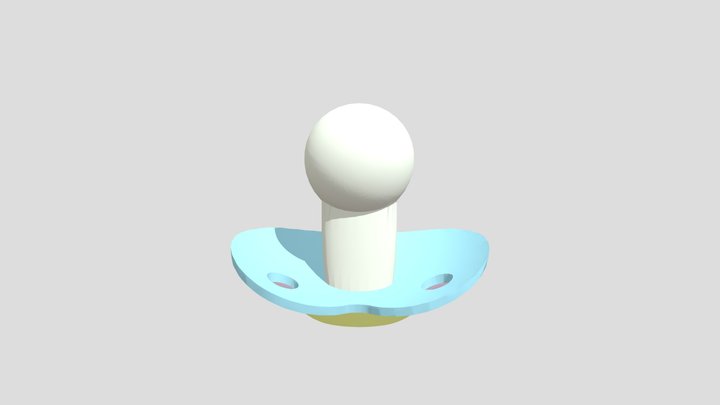 Pacifier-obj-model-pansexual-colors 3D Model