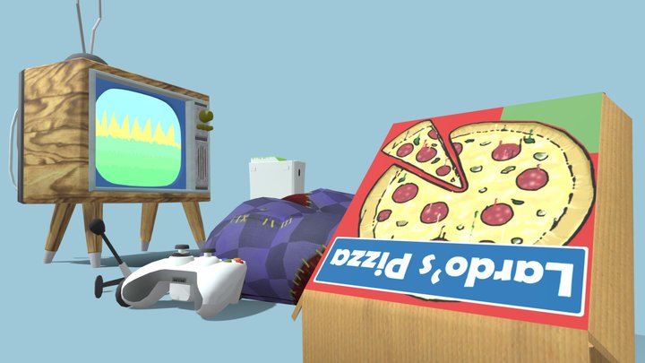 Banjo & Kazooie's Gaming Set Up 3D Model