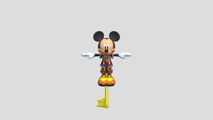 Play Station 2 - Kingdom Hearts 2 - Mickey 3D Model