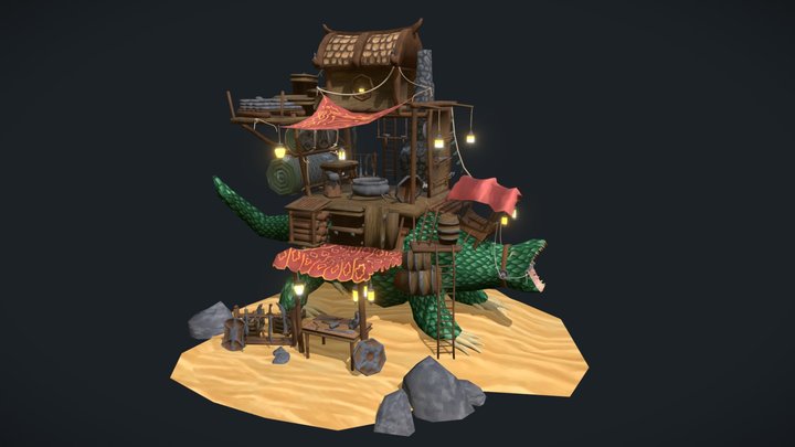 The Silkroad Smith - Game Art "DAE Bazaar" 3D Model
