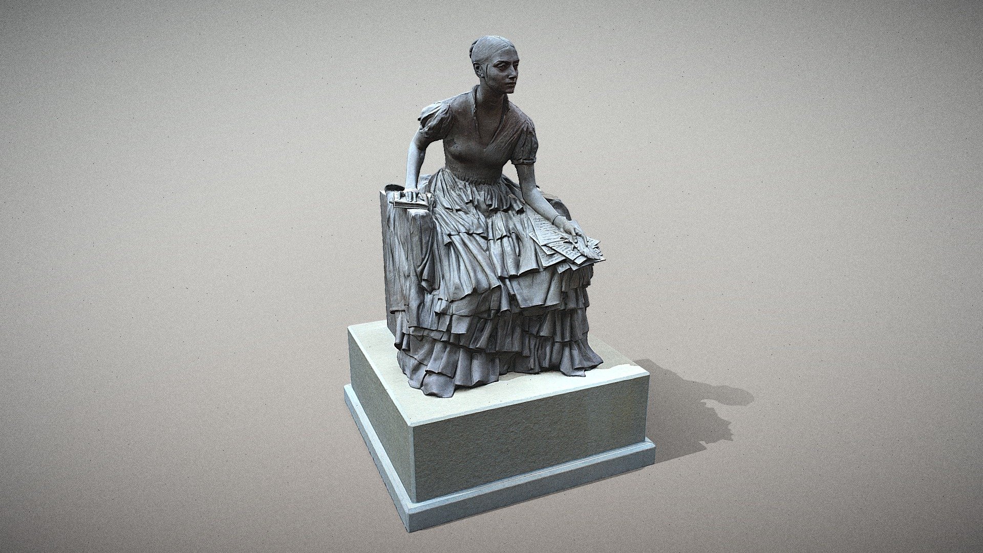 Statue of Cristina Trivulzio di Belgiojoso - Download Free 3D model by ...