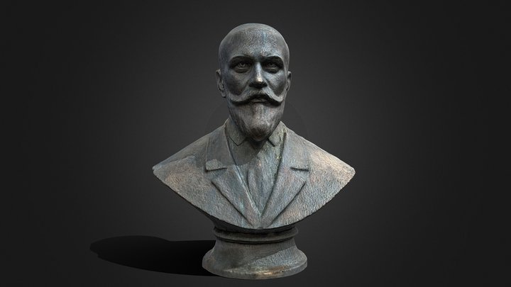 A monument to Nilo Khasevych in Rivne 3D Model