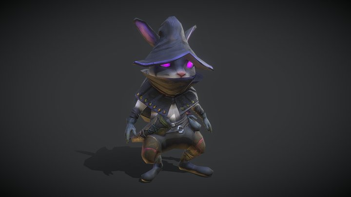 Rabbit Dark Wizard 3D Model