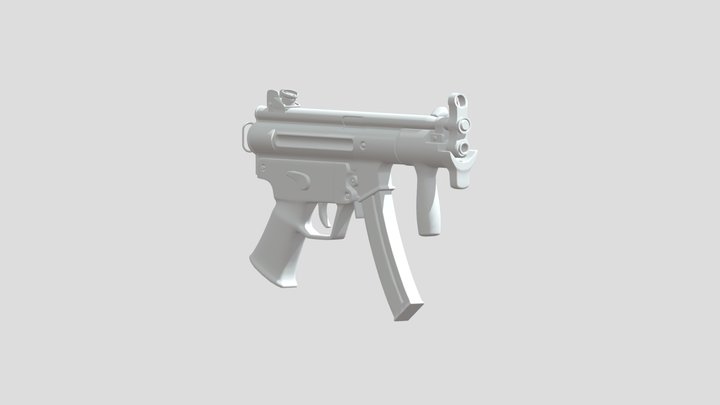 Mp5k submachine gun 3D Model