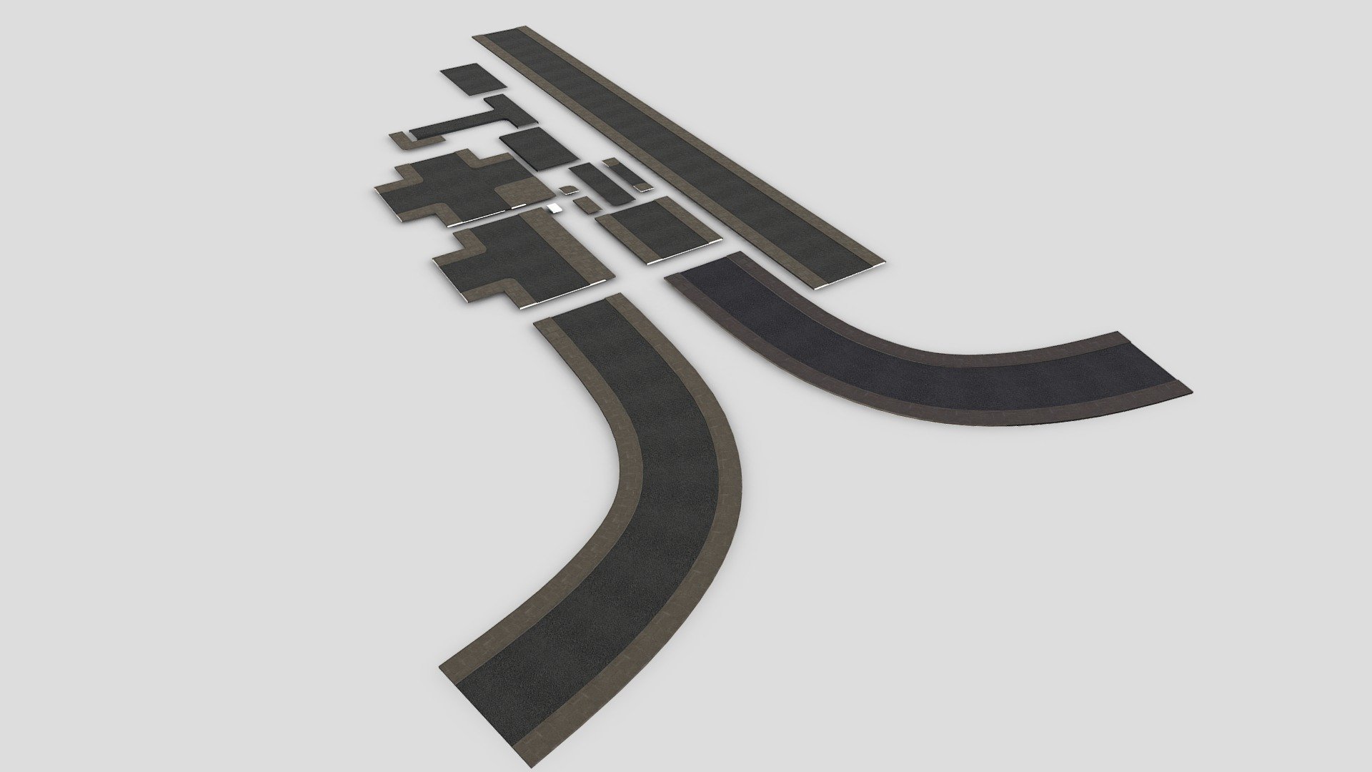 ROAD Template Download Free 3D model by sabeshkumar