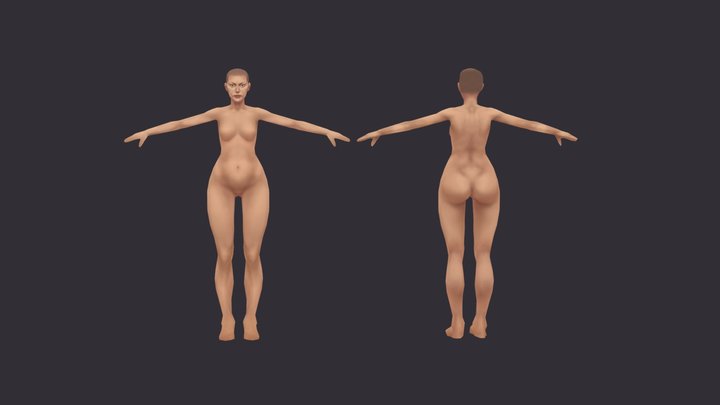 Caucasian Girl 3D Model