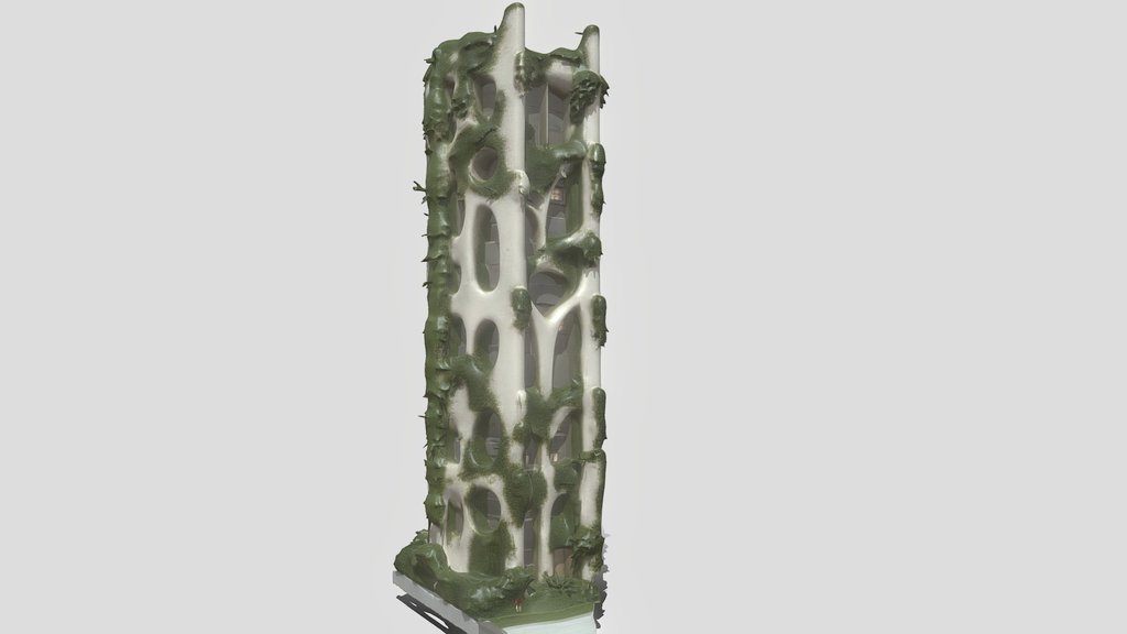Skyscraper - Modern Eco Tower 3d Model