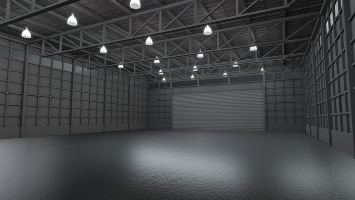 VR Warehouse for Car & Product Showcase2 (730KB) 3D Model