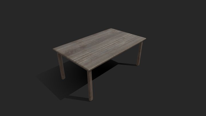 Wooden Table. 3D Model
