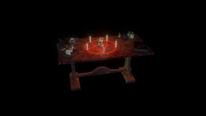 Wicca Ritual Table 3D Model