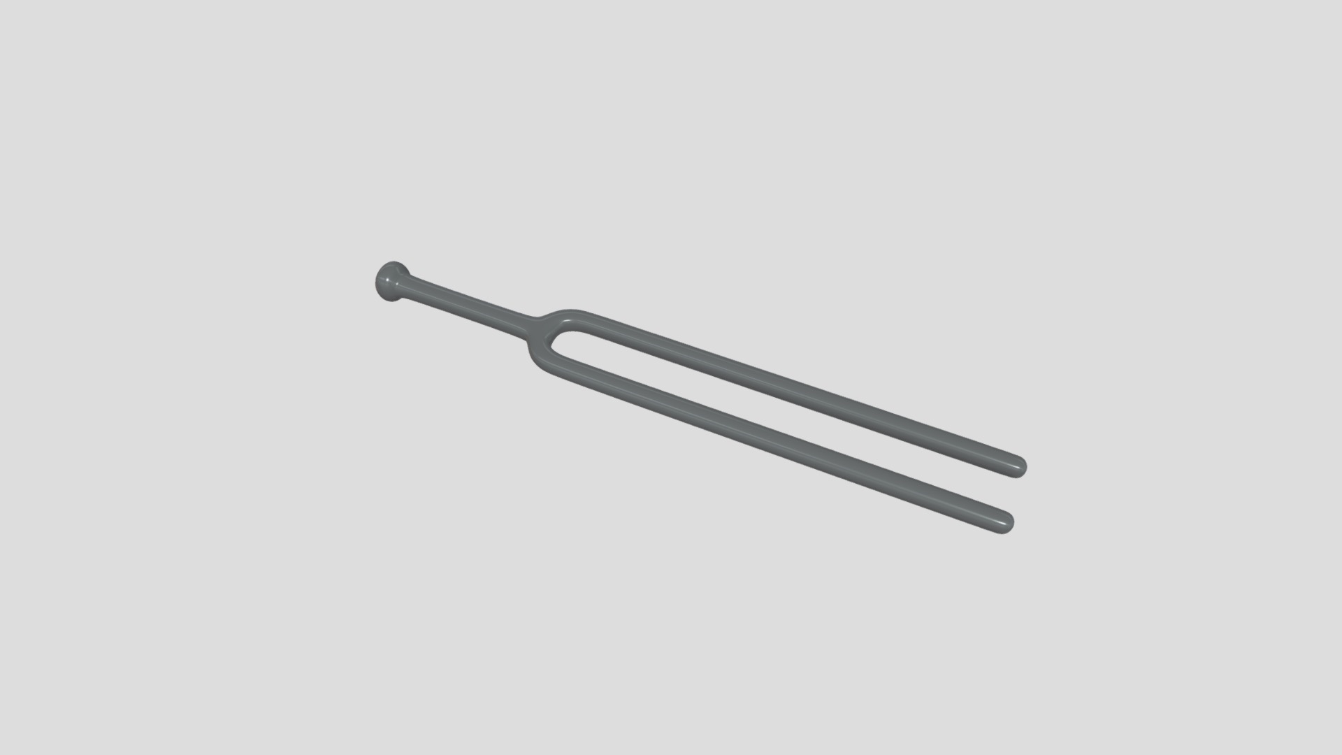 3D model Tuning Fork - This is a 3D model of the Tuning Fork. The 3D model is about a black sword with a long handle.