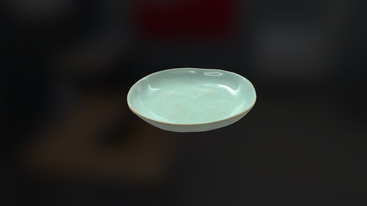 Celadon Plate 3D Model
