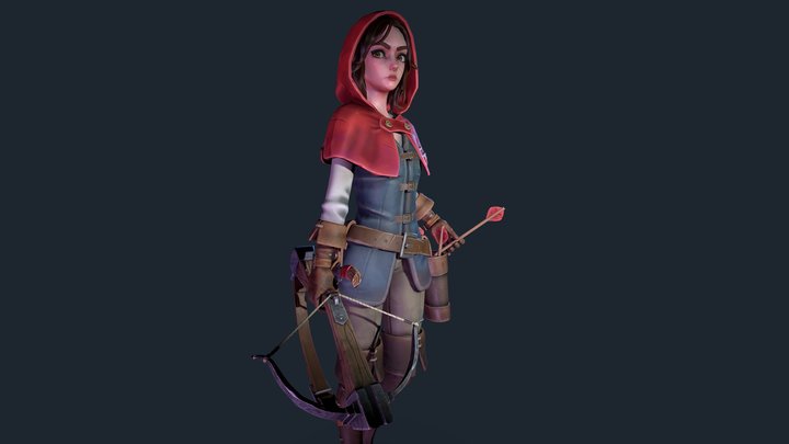 Little Red Riding Hood 3D Model