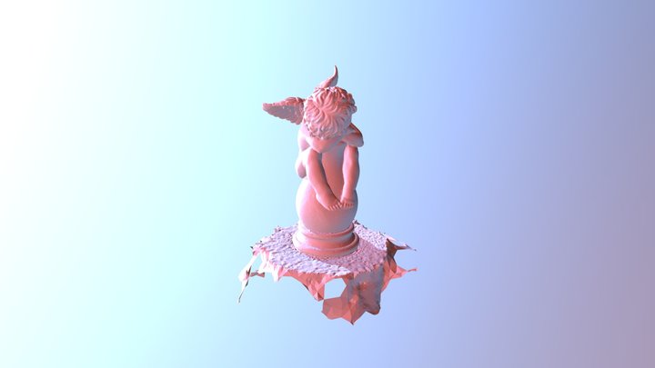 Cherub Statue Photogrammetry Photorealistic 3D Model