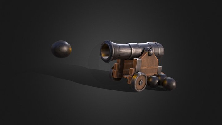 1 Day Challenge - Pirate Cannon 3D Model