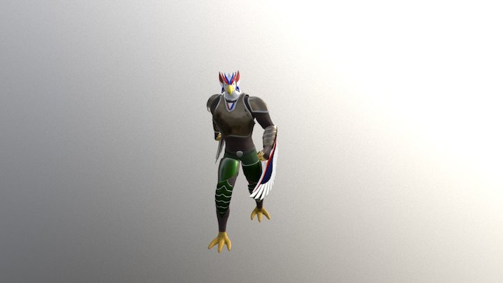 Blade Wing Walk Cycle 3D Model