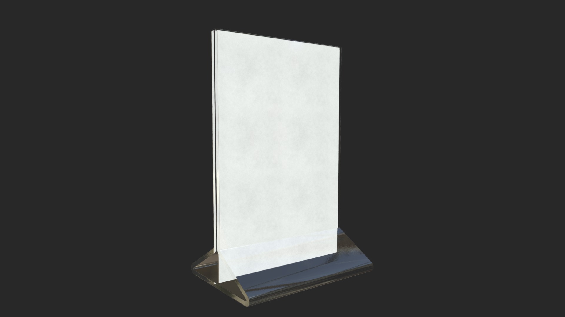 3D model Table tent template 4 - This is a 3D model of the Table tent template 4. The 3D model is about a book open with a blank page.