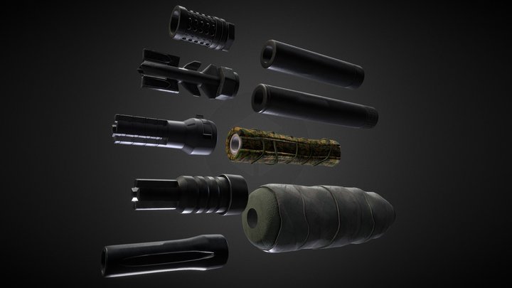 WWII Suppressors 3D Model