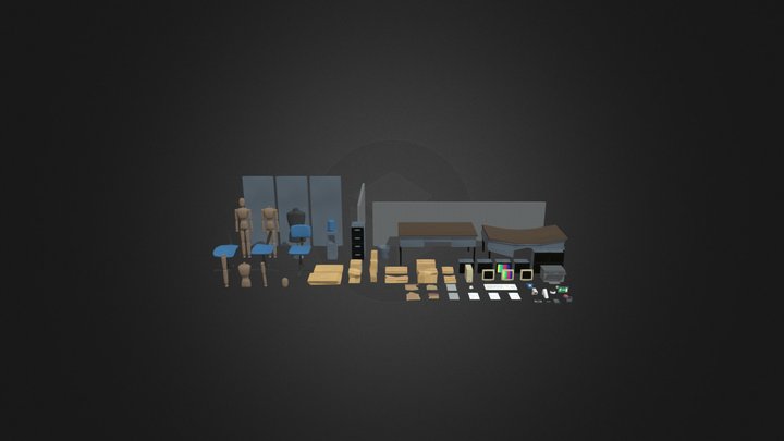 GAME READY BACKROOMS ASSET PACK VOL. 2 – Modèle 3D gratuit STL