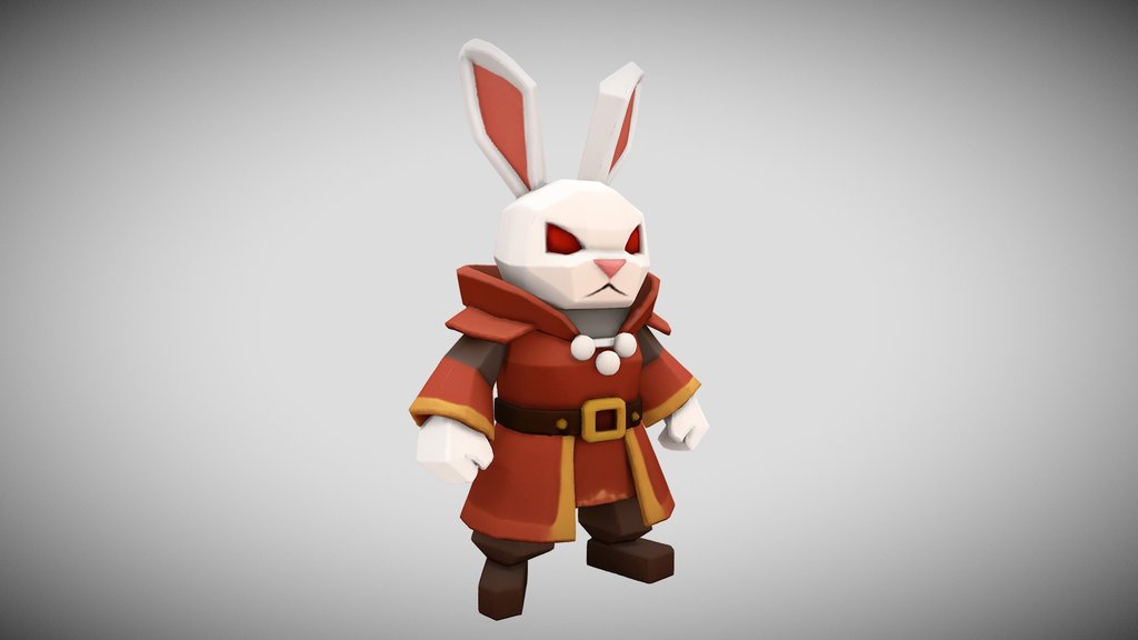 Chibi Rabbit Lowpoly Handpainted