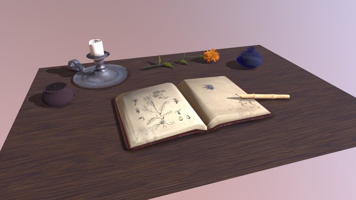 Workplace Of A Botanist 3D Model