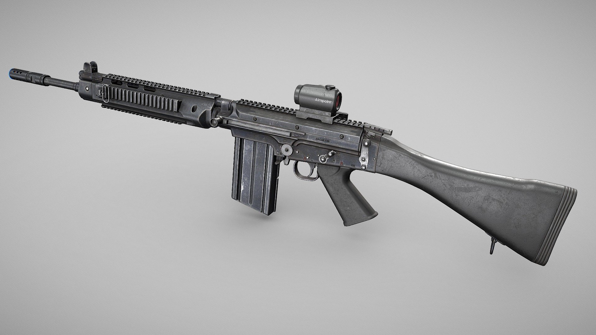 FN FAL "Tactical" - Buy Royalty Free 3D model by Stefan Engdahl (...