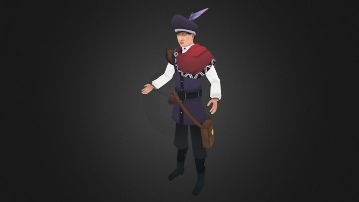 Medieval Village Merchant 3D Model