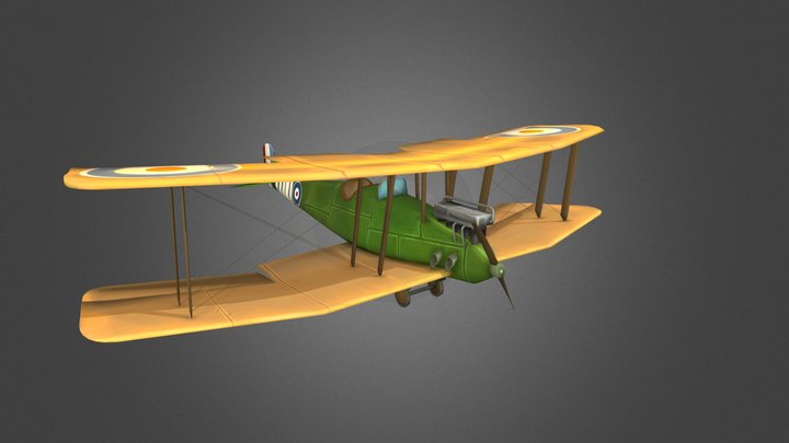Stylized AMC DH9 3D Model