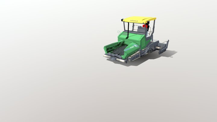 Animated Street Paving Machine 3D Model