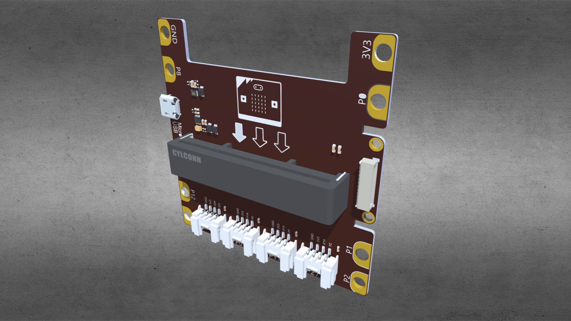 Grove Shield for microbit v2 — Sketchfab embed 3D viewer