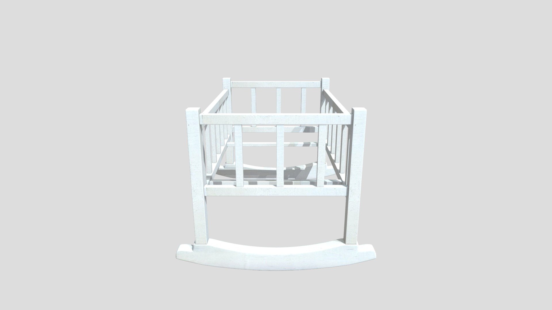 Baby bed 3D model by Музей советского детства (Museum_of_Soviet