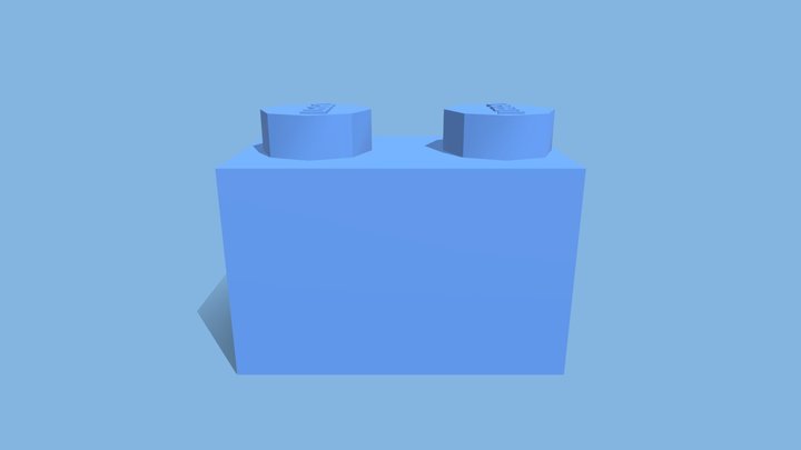 Pieza LEGO 1x2 3D Model
