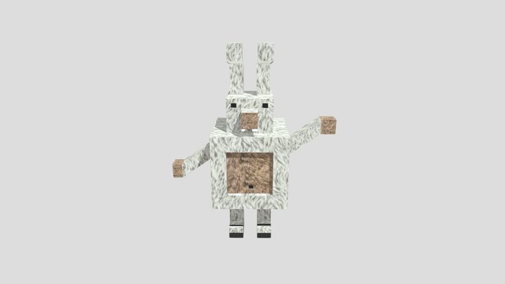 Rabbit in slipers 3D Model