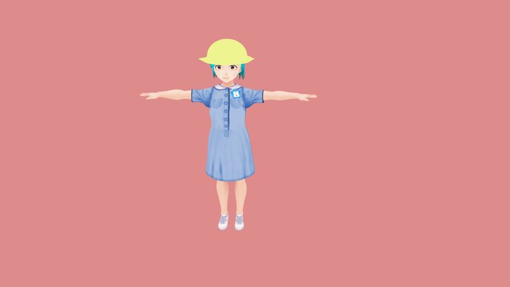 Anime Girl - Kodomo Mia Zugaiko 3D Model
