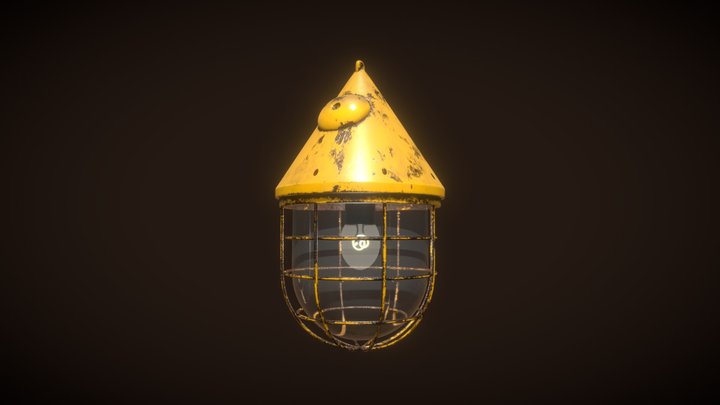 Hanging mine lamp 3D Model