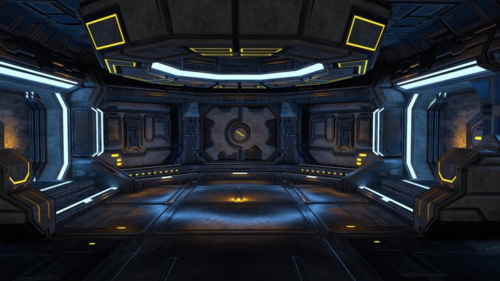 Sci-Fi Hangar Game Ready 3D Model