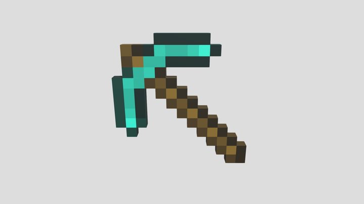 Minecraft Pickaxe 3D Model