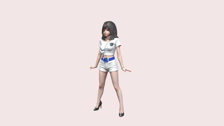 Uniform Girl - Stylized Female Character Model