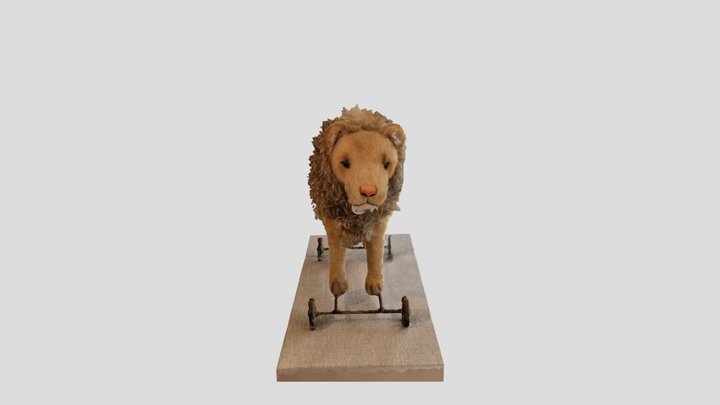 Steiff Lion On Wheels 1909 Replica 3D Model