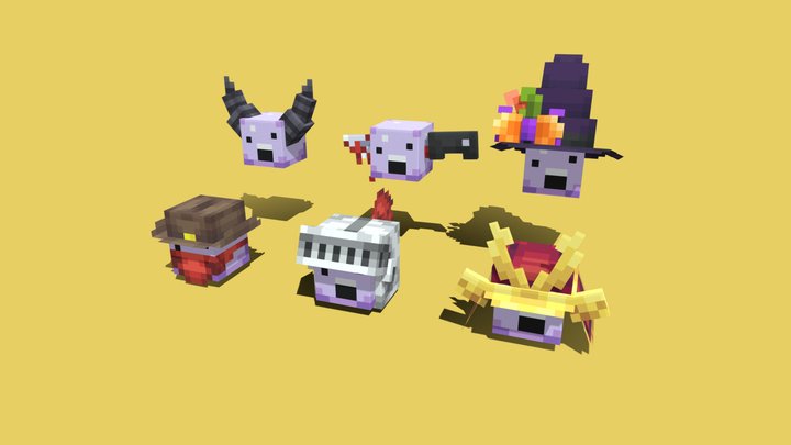 Minecraft Hat Cosmetic Collection 3D Model