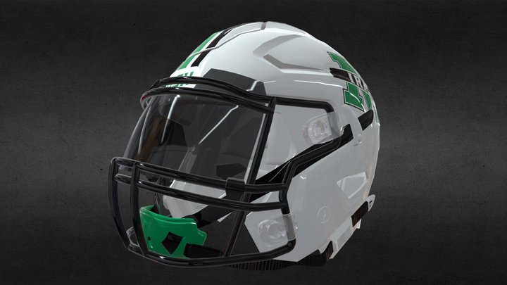 Bishop McGuinness Football Helmet 3D Model