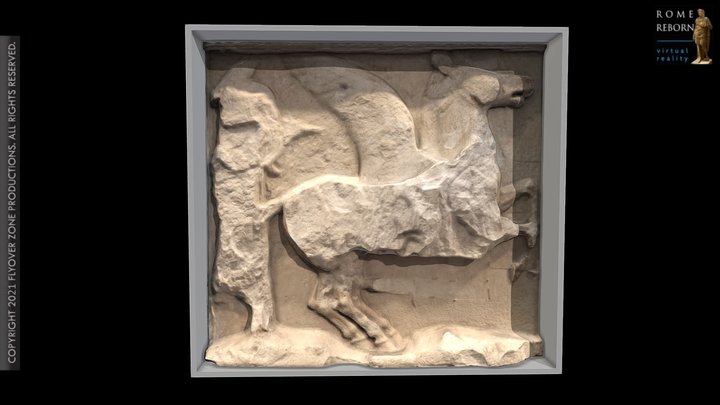 3D rendering of Metope East 07 (Parthenon)