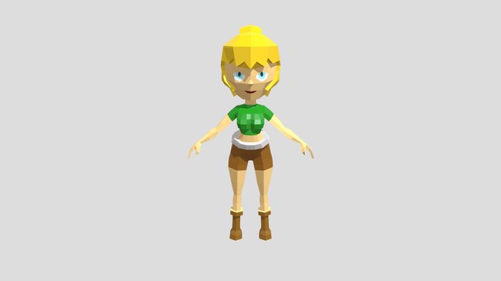 Anime Girl 3D Model